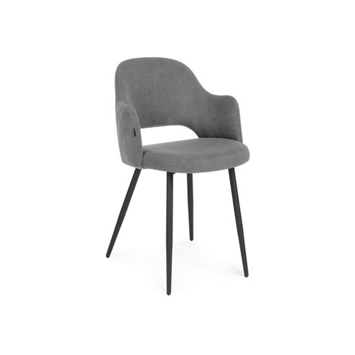 Стул Гутрид прошивка ромбы сзади серый / черный