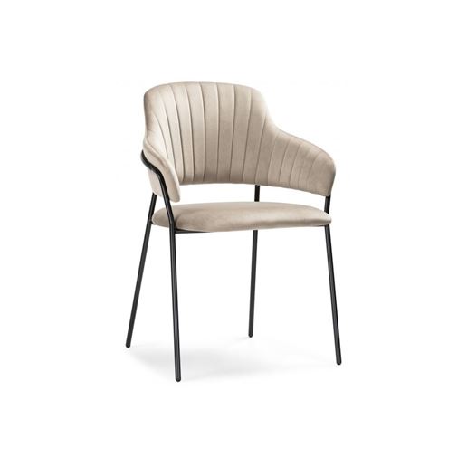 Стул Инклес дымчатый / черный глянец