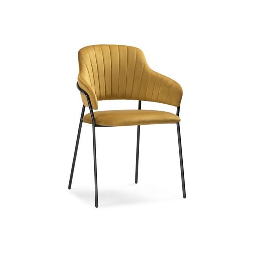 Стул Инклес желтый / черный глянец
