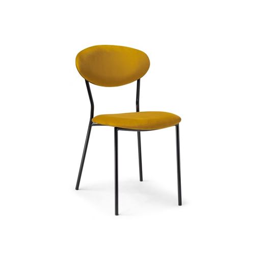 Стул Корсе желтый / черный глянец