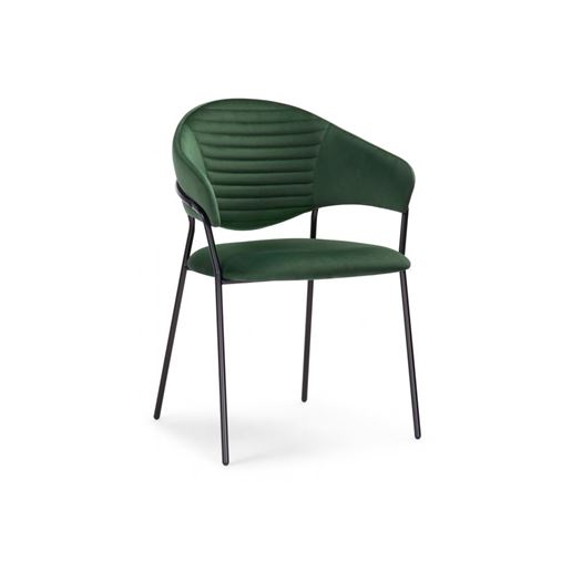 Стул Рансол темно-зеленый / черный глянец