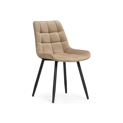 Стул Челси велюр бежевый / черный