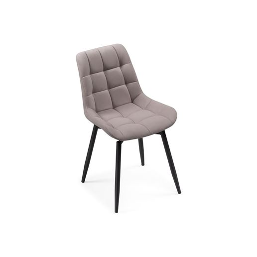 Стул Челси крутящийся велюр латте / черный