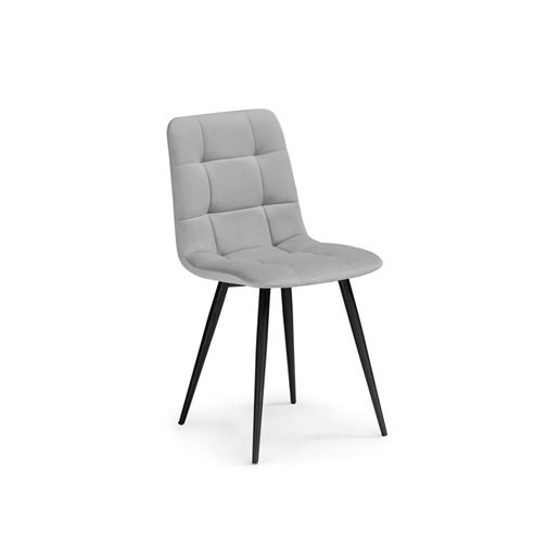 Стул Чилли светло-серый велюр / черный