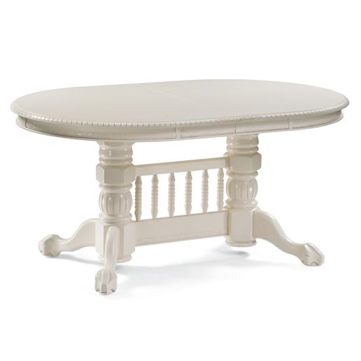 Стол деревянный Кантри 160(240)х107х80 слоновая кость