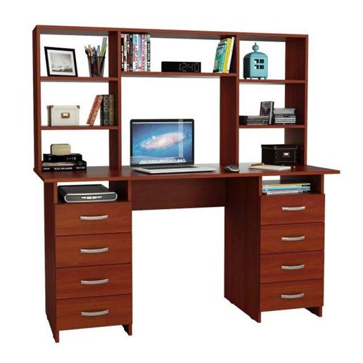 Стол компьютерный Милан-10, с надставкой орех итальянский