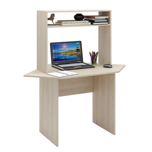 Стол письменный Милан-2У, угловой с надставкой дуб сонома