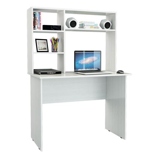 Стол письменный Милан-5, с надставкой белый