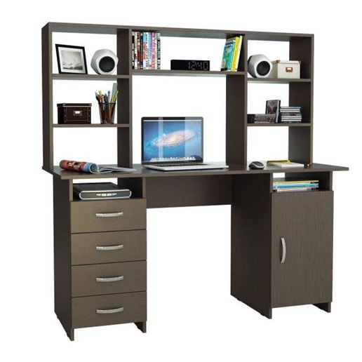 Стол письменный Милан-7, с надставкой венге