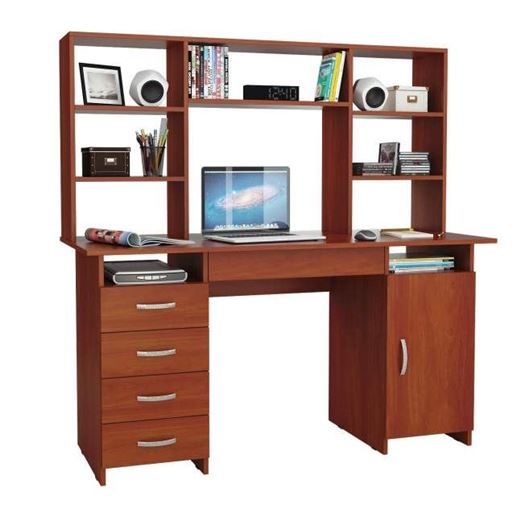 Стол письменный Милан-7Я, с ящиком и надставкой орех итальянский