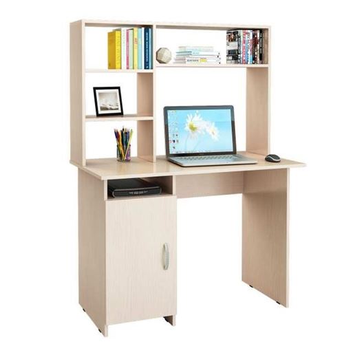 Стол письменный Милан-8, с надставкой дуб молочный