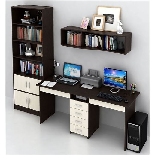 Уголок школьника Тандем УШ-2Я-02 венге / дуб молочный