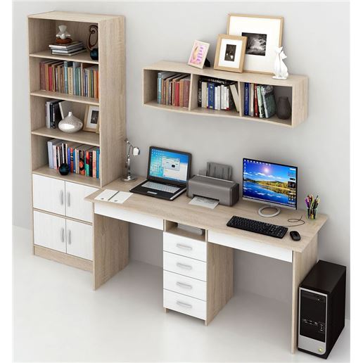 Уголок школьника Тандем УШ-2Я-02 дуб сонома / белый