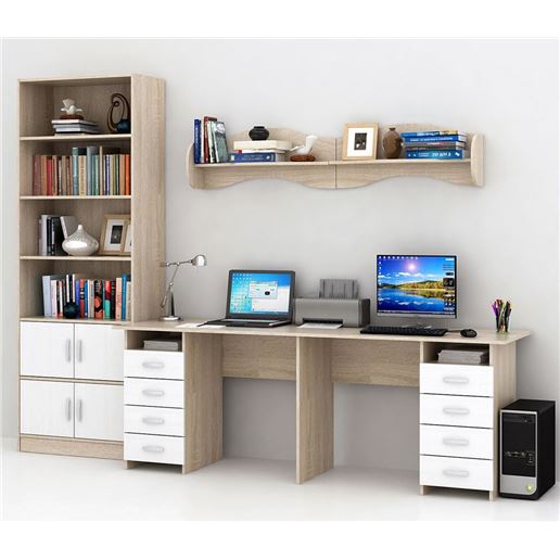 Уголок школьника Тандем УШ-3-02 дуб сонома / белый