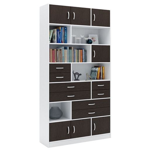 Стеллаж в комплекте Либерти-31 белый / венге