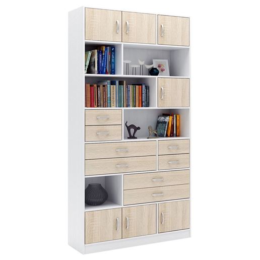 Стеллаж в комплекте Либерти-31 белый / дуб сонома