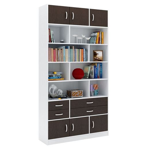 Стеллаж в комплекте Либерти-32 белый / венге