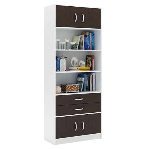 Стеллаж в комплекте Либерти-51 белый / венге