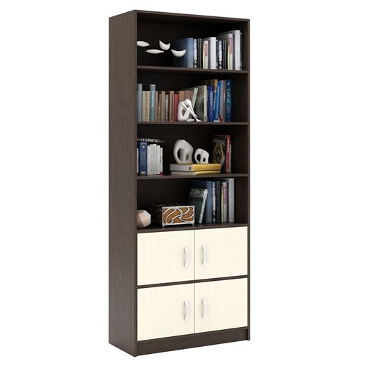 Стеллаж в комплекте Либерти-52 венге / дуб молочный