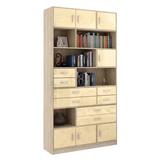 Стеллаж в комплекте Либерти-31 Глянец дуб сонома / бежевый