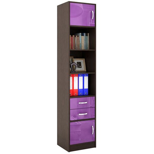 Стеллаж в комплекте Либерти-41 Глянец венге / фиолетовый