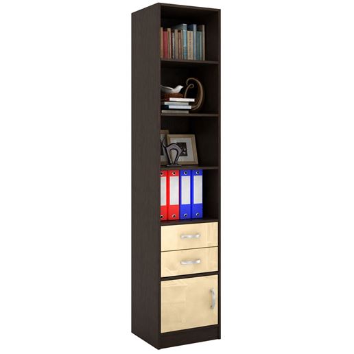 Стеллаж в комплекте Либерти-42 Глянец венге / бежевый