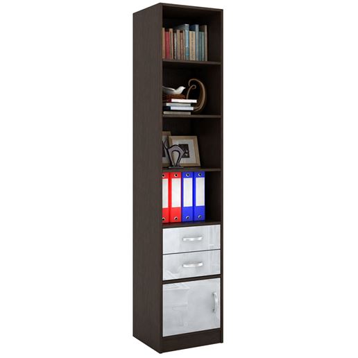 Стеллаж в комплекте Либерти-42 Глянец венге / белый