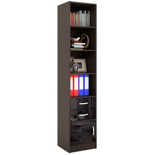 Стеллаж в комплекте Либерти-42 Глянец венге / чёрный