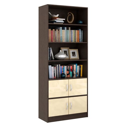 Стеллаж в комплекте Либерти-52 Глянец венге / бежевый