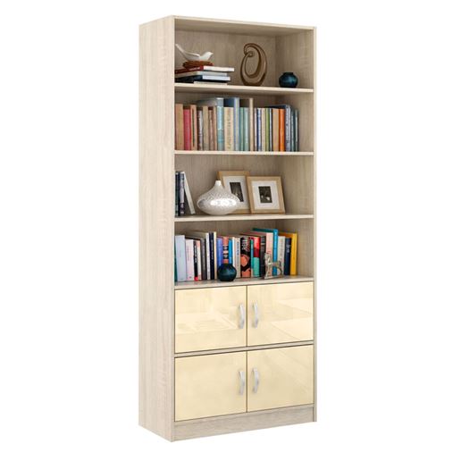 Стеллаж в комплекте Либерти-52 Глянец дуб сонома / бежевый