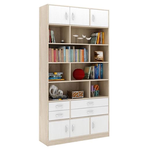 Стеллаж в комплекте Либерти-32 дуб сонома / белый