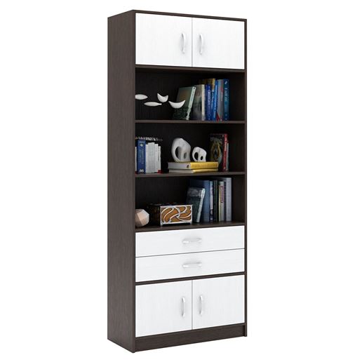 Стеллаж в комплекте Либерти-51 венге / белый