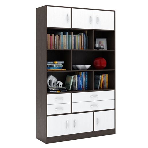 Стеллаж в комплекте Либерти-62 венге / белый