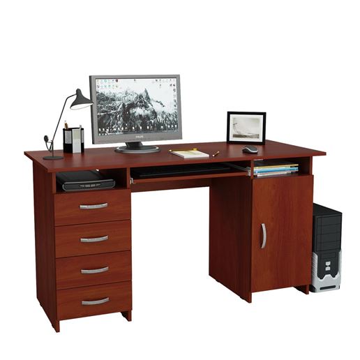Стол компьютерный Милан-7П, с полкой орех итальянский