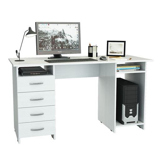 Стол письменный Милан-6 (0120) белый