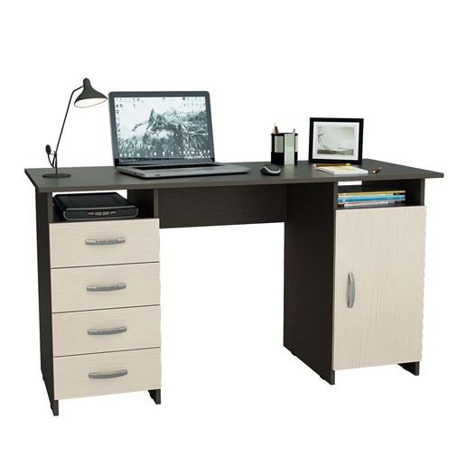 Стол письменный Милан-7 (0120) венге / дуб молочный