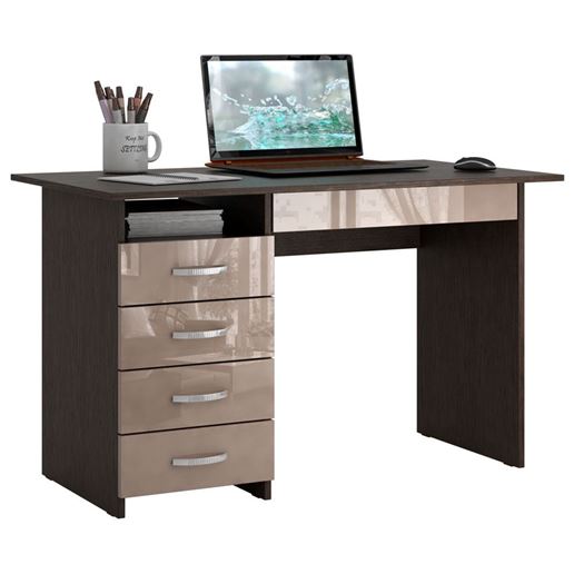 Стол письменный Милан-1 Глянец венге / капучино