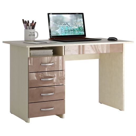 Стол письменный Милан-1 Глянец дуб молочный / капучино