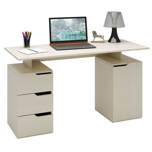 Стол компьютерный Нейт-3 дуб молочный