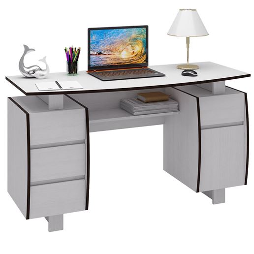 Стол компьютерный Экстер-9 белый