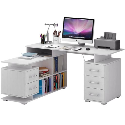 Стол угловой Барди-3 белый