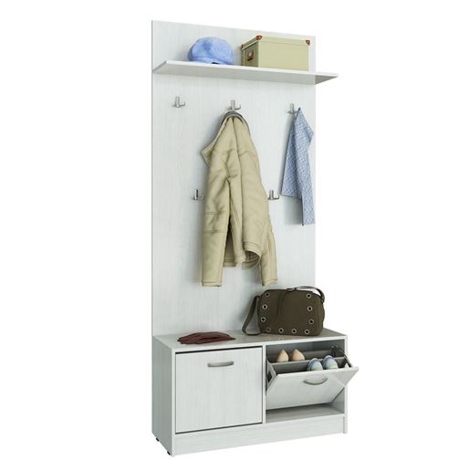 Обувница с вешалкой Ольга (ОВ) белый