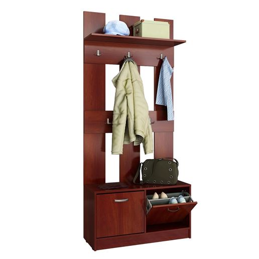 Обувница с вешалкой перф Ольга (ОВП) орех итальянский