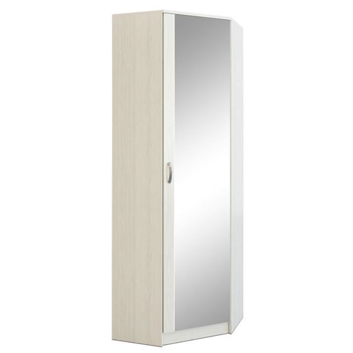 Шкаф угловой с зеркалом Ольга (662) белый