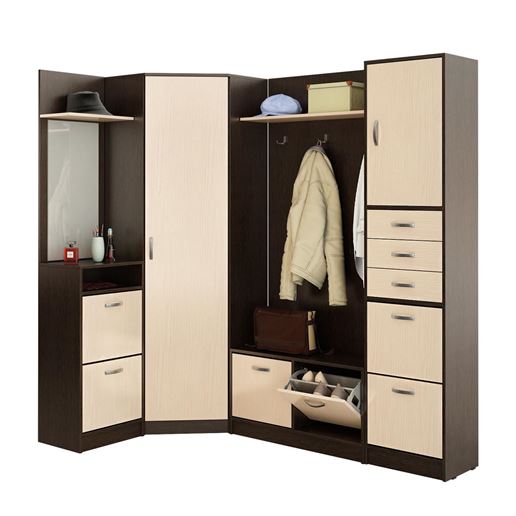 Прихожая Ольга-14 венге / дуб молочный