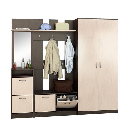 Прихожая Ольга-15 венге / дуб молочный