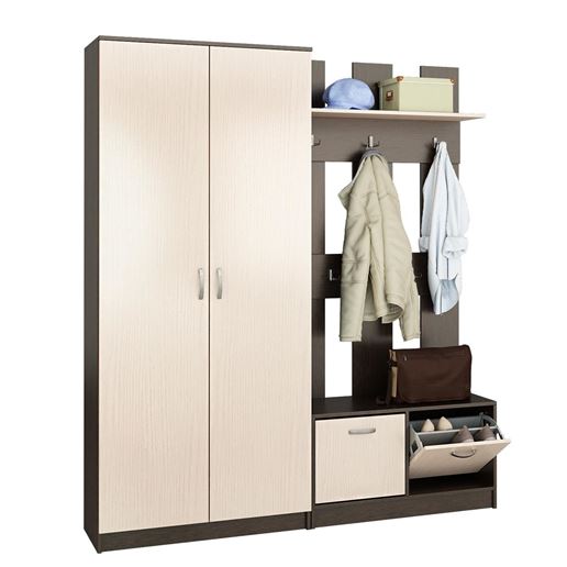 Прихожая Ольга-6П венге / дуб молочный