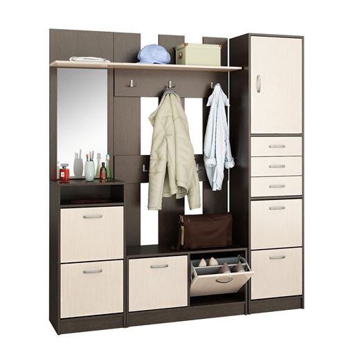 Прихожая Ольга-7 венге / дуб молочный