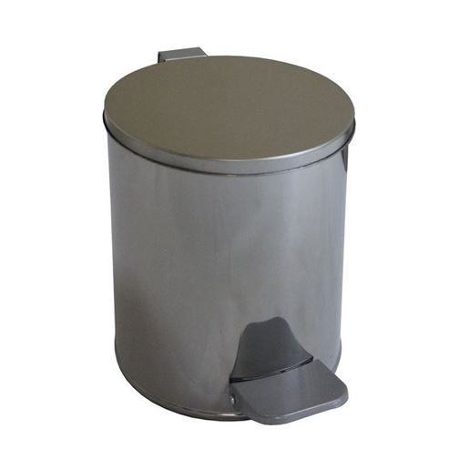 Урна для мусора с педалью 7 литров (Хром)