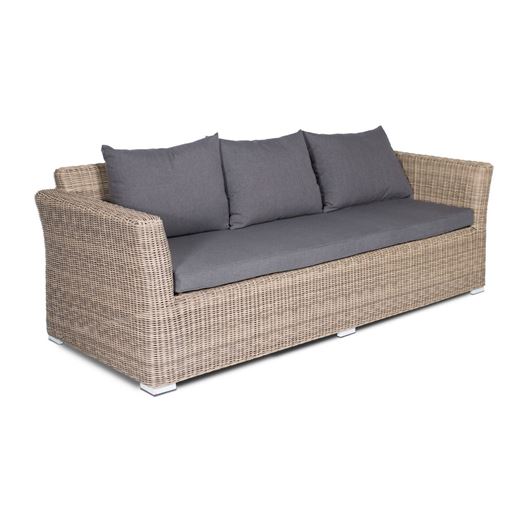 "Капучино"  диван трехместный, соломенный